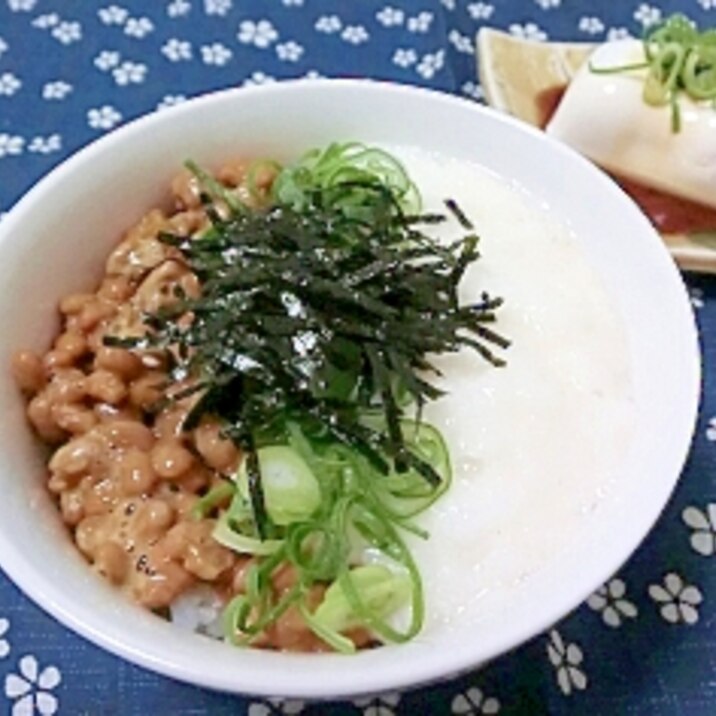とろろと納豆で簡単 ネバネバ丼 レシピ 作り方 By ゆず茶55 楽天レシピ
